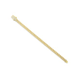 Solid Gold Pavé Miami Cuban Bracelet with Diamond Clasp – 7mm