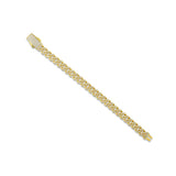 Solid Gold Pavé Miami Cuban Bracelet with Diamond Clasp – 9mm