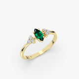 Emerald Marquise Lab Grown Diamond Ring