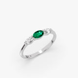 Gold Oval Emerald Ring