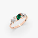Marquise Emerald Ring in Gold
