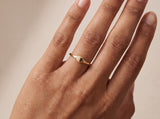 Flat Mini Signet Ring in Gold