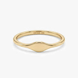 Flat Mini Signet Ring in Gold