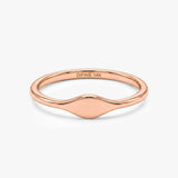 Flat Mini Signet Ring in Gold