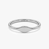 Flat Mini Signet Ring in Gold