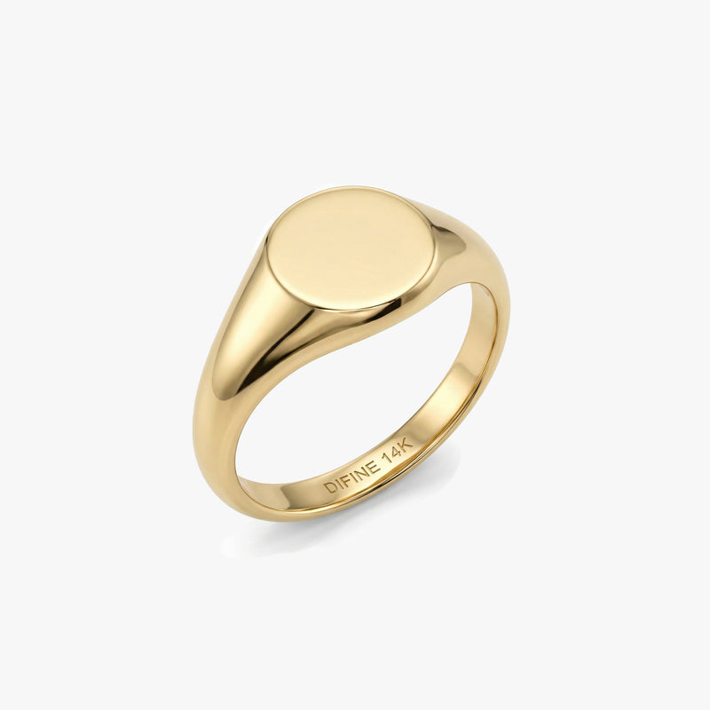Solid Gold Oval Signet Ring