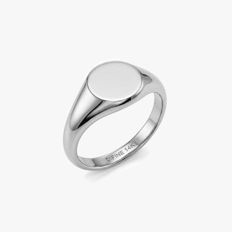 Solid Gold Oval Signet Ring