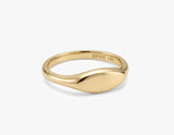 Gold Flat Signet Ring