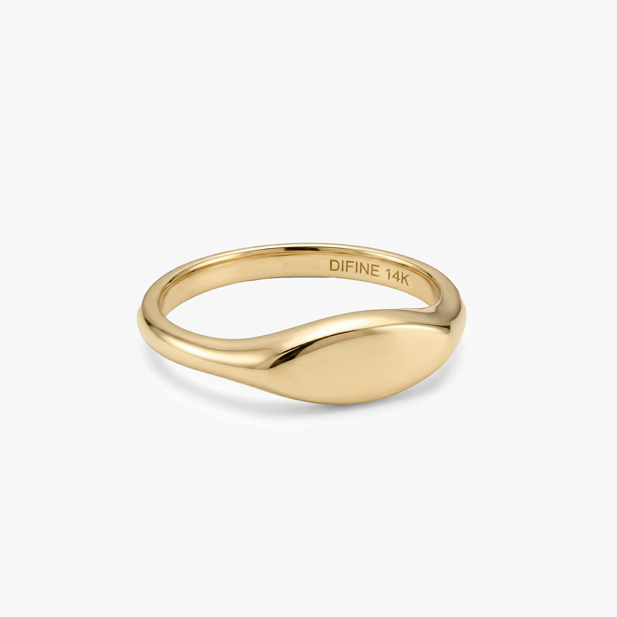 Gold Flat Signet Ring