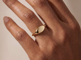 Gold Flat Signet Ring