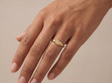 Gold Flat Signet Ring