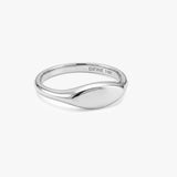 Gold Flat Signet Ring