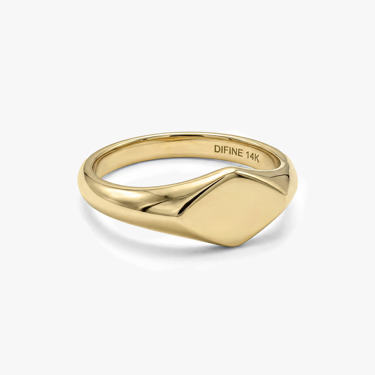 Square Gold Signet Ring