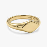 Square Gold Signet Ring