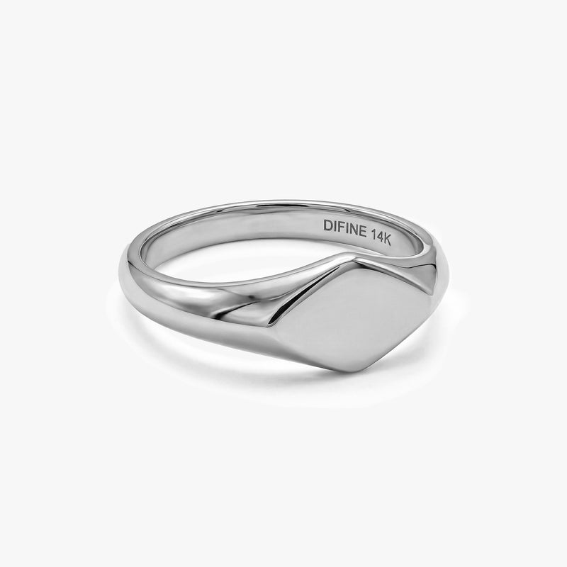 Square Gold Signet Ring