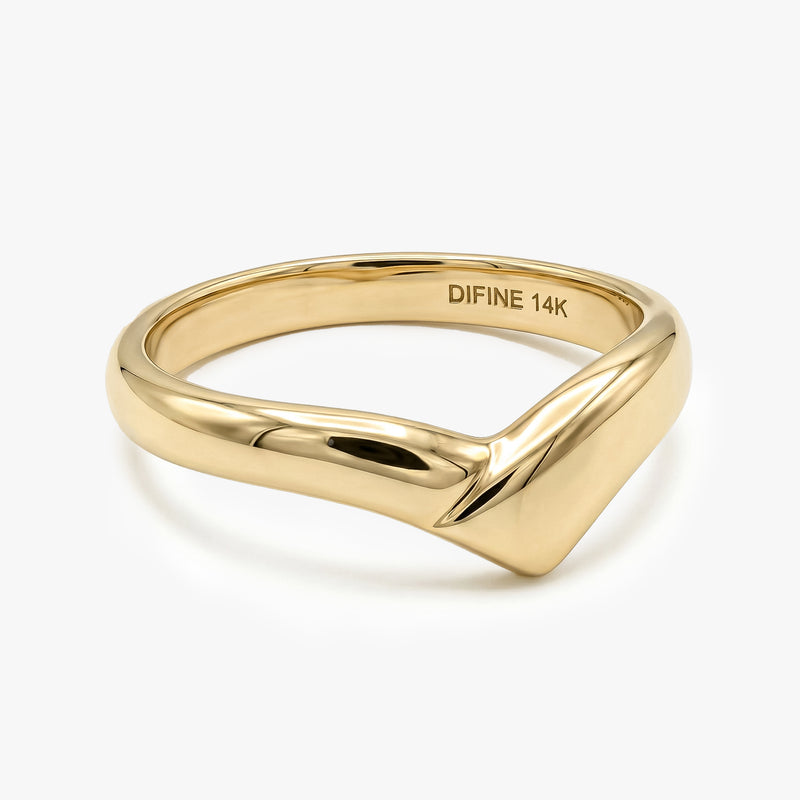 Gold Chevron Ring