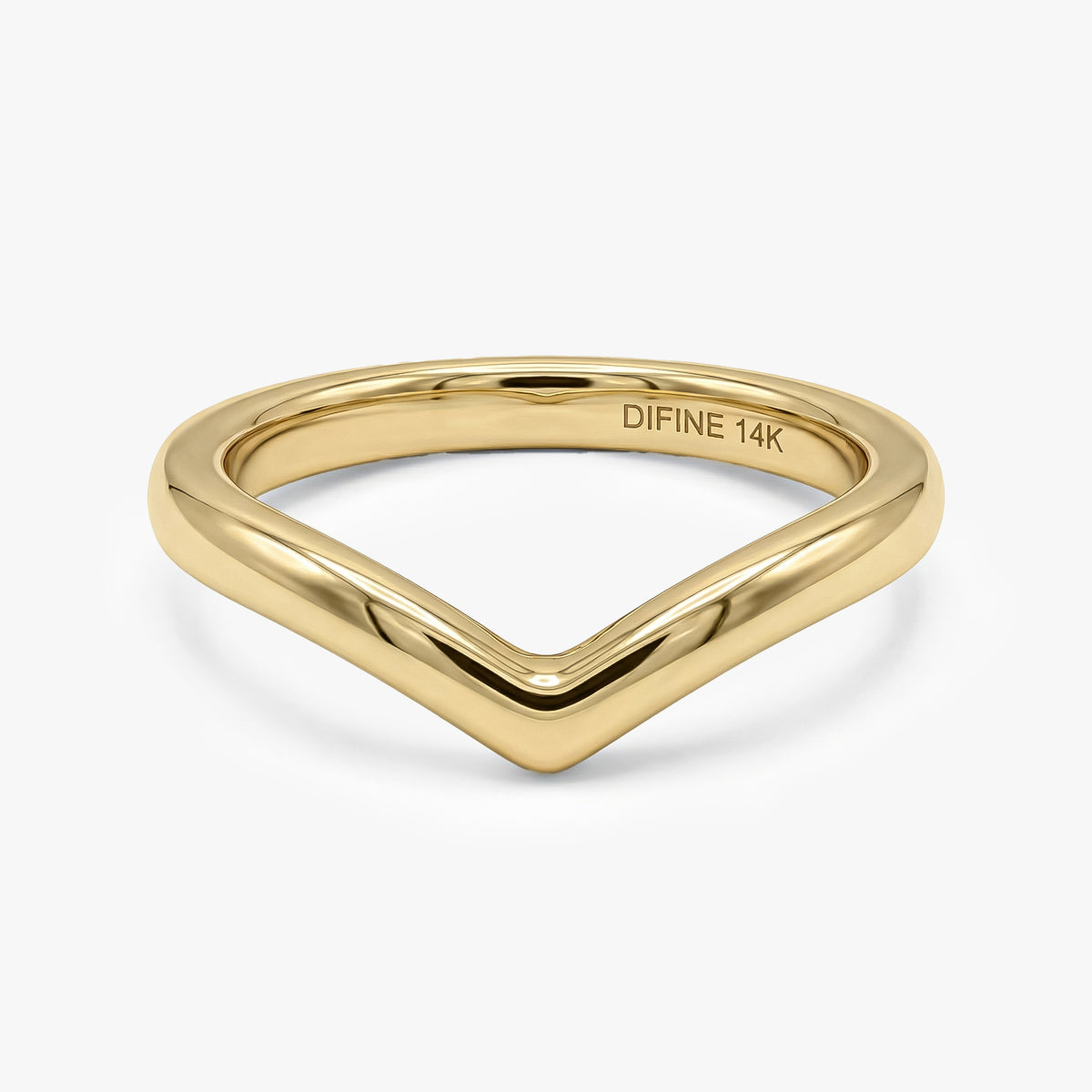 Gold Thin Chevron Ring