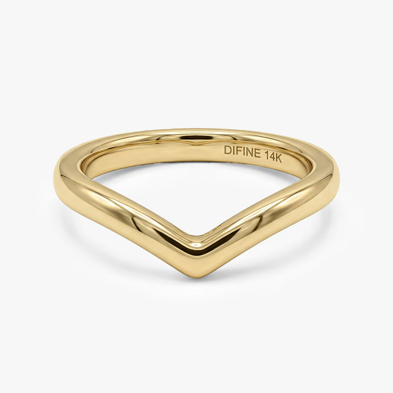 Gold Thin Chevron Ring