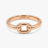 Solid Gold Linked Ring