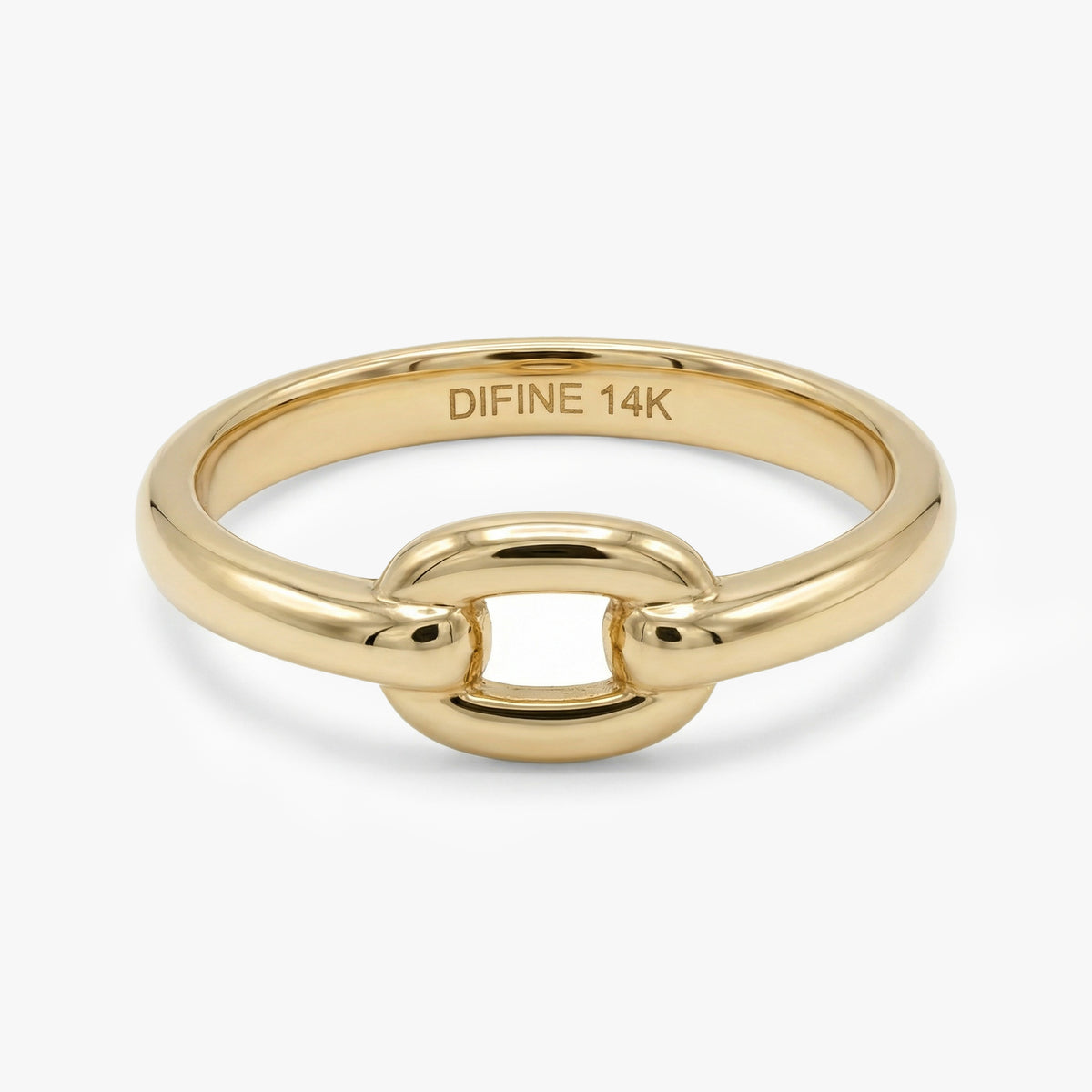 Solid Gold Linked Ring