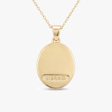 Libra Zodiac Diamond Solid Gold Necklace