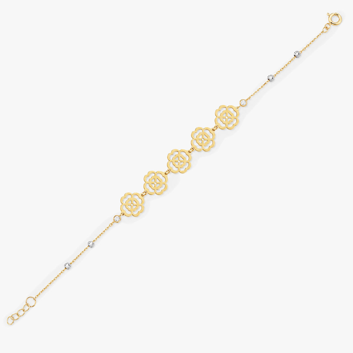 Four Leaf Clover Bracelet in Gold