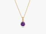 Gold Round Gemstone Necklace