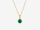 Gold Round Gemstone Necklace