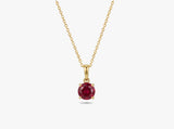 Gold Round Gemstone Necklace