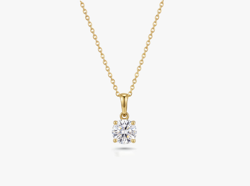 Gold Round Gemstone Necklace