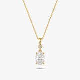 Gold Oval Gemstone Necklace