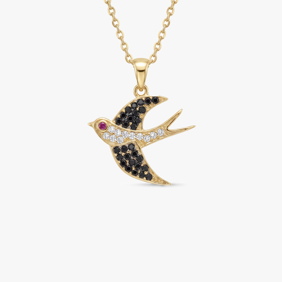 Gold Swallow Bird Necklace