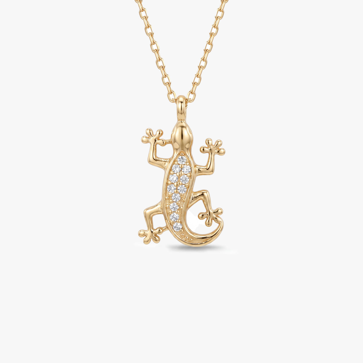 Gold Gecko Necklace