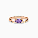 Gold Marquise Amethyst Ring