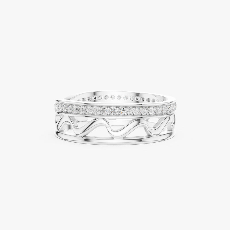 Diamond Wave Ring