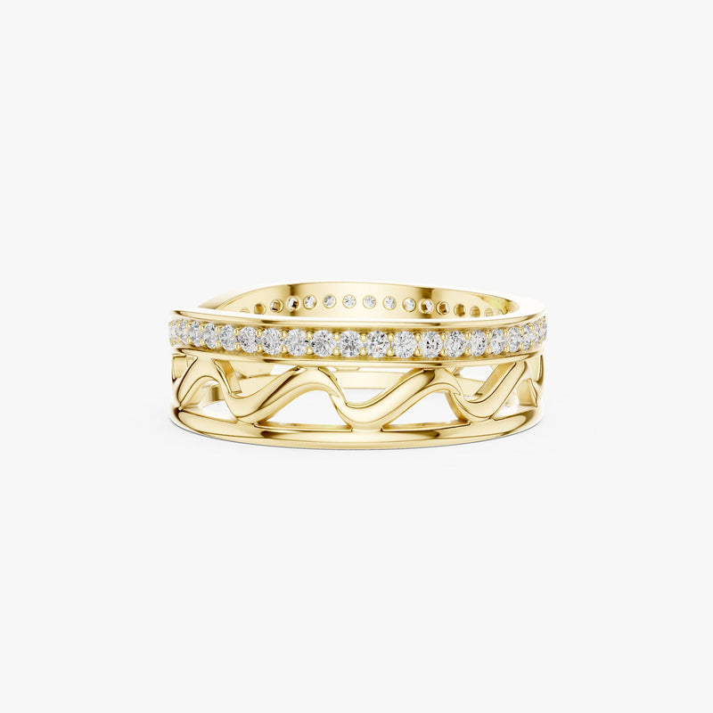 Diamond Wave Ring