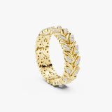 Gold Leaf Eternity Ring