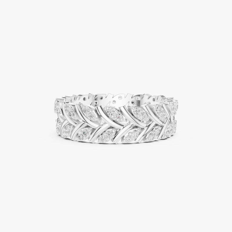 Gold Leaf Eternity Ring