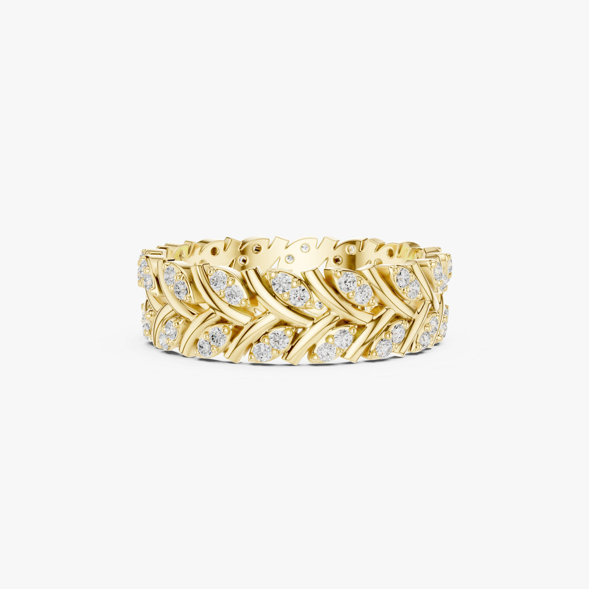 Gold Leaf Eternity Ring