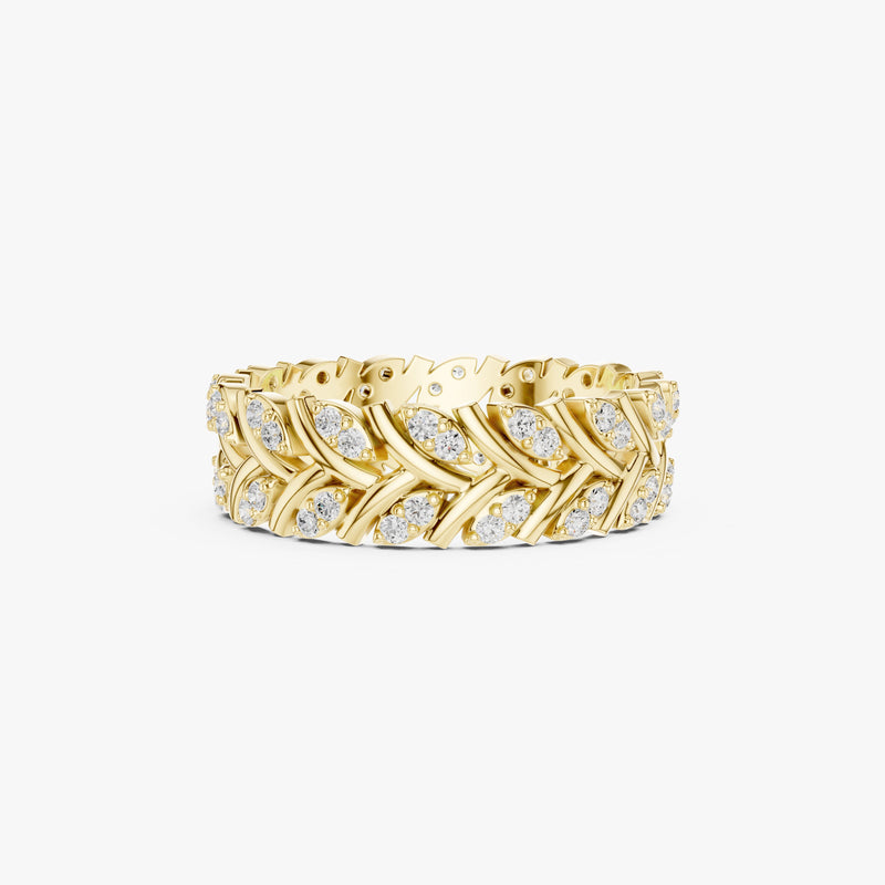 Gold Leaf Eternity Ring