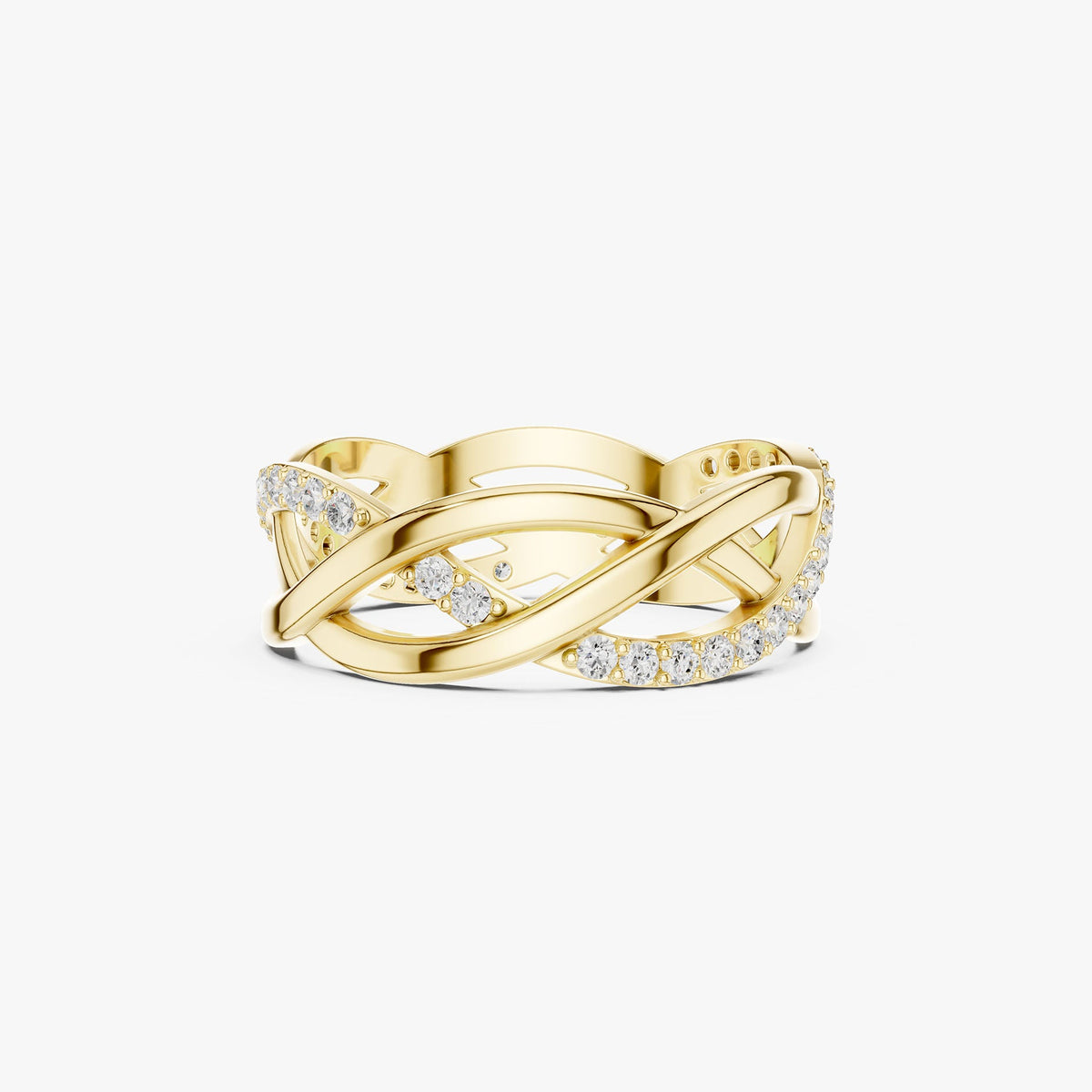 Gold Diamond Infinity Ring