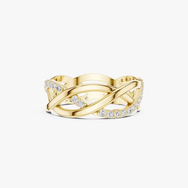 Gold Diamond Infinity Ring