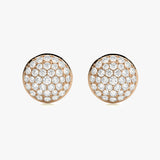 Gold Diamond Dome Stud Earrings