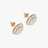 Gold Diamond Dome Stud Earrings