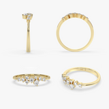 Lab Grown Diamond Cluster Gold Ring