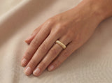 Ribbed Dome Ring in Gold
