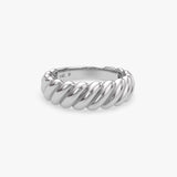 Gold Dome Croissant Ring