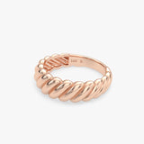 Gold Dome Croissant Ring