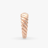 Gold Dome Croissant Ring