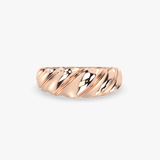 Gold Dome Twist Ring